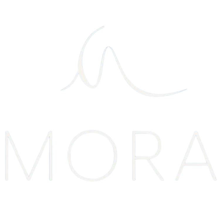 MORA YACHTS logo white png